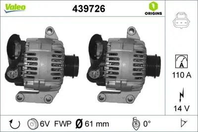 VALEO 439726 Alternator Ford Mondeo GM 2S7T10300AC