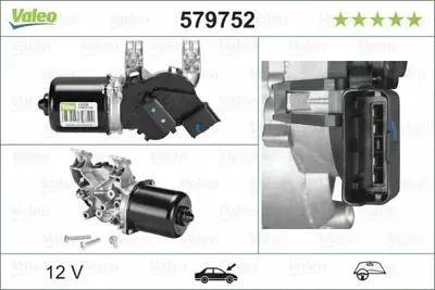 VALEO 579752 Silecek Motoru C2 C3 Ce Iı 02> GM 6401F4