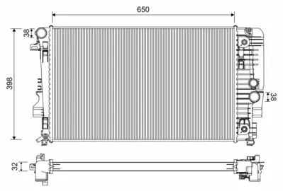 VALEO 701222 Motor Su Radyatoru Vıano W639 03> Vıto W639 03> GM 6395010701