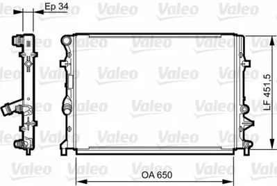 VALEO 735280 Motor Radyatoru Golf Vı 08> Caddy 11>15 Jetta 11>18 Touran 11>15 A3 09>13 Octavıa 09>13 Yetı 10>13 GM 1K0121251CL