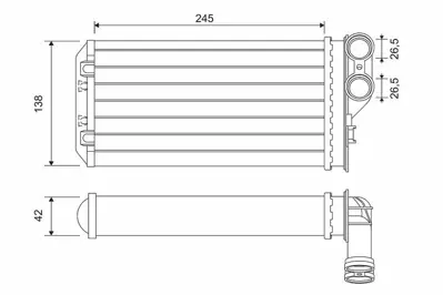 VALEO 811503 Kalorıfer Radyator C4 P307 Dv6 (1,6hdı) 2,0hdı 16v GM 6448N5