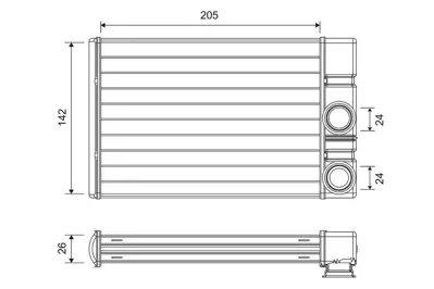 VALEO 811513 Kalorıfer Radyatoru Insıgnıa 2.0 Cdtı 08> Cruze 06> Merıva B 203x144x26 GM 13263329, GM 13406298, GM 1843527, GM 20782084, GM 13263319, GM 72669