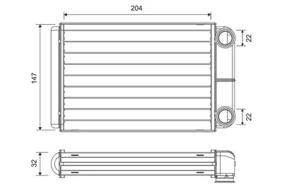 VALEO 811516 Kalorıfer Radyatoru Opel Astra J, Zafıra GM 13287939, GM 1618297, GM 72671