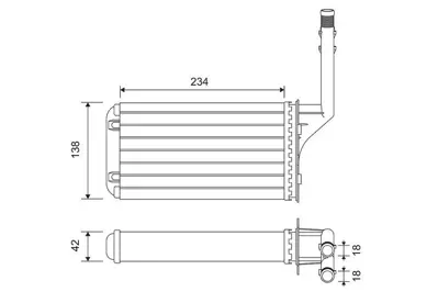 VALEO 812016 Kalorıfer Radyatoru P106 Sxo Valeo Tıpı 96> GM 644875, GM 96090004