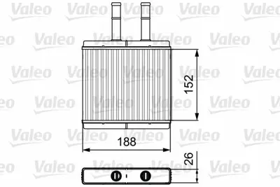 VALEO 812442 Kalorıfer Radyatoru Aveo Daewoo Kalos 1,2 - 1,4 02> (195x150x25) 96539642