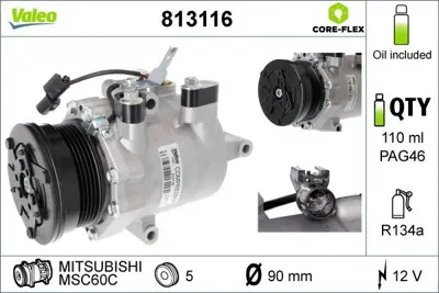 VALEO 813116 Kompresör Mıtsubıshı Colt Vı GM MR568860