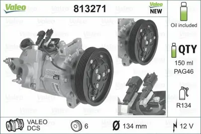 VALEO 813271 Kompresor Volvo S80, Volvo Xc60 GM 36051067