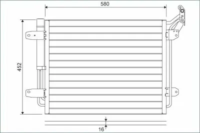 VALEO 814091 Klima Radyatoru Kondansor Tıguan 07> 580×450×16  Oto - Mek Sanzıman GM 5N0820411E