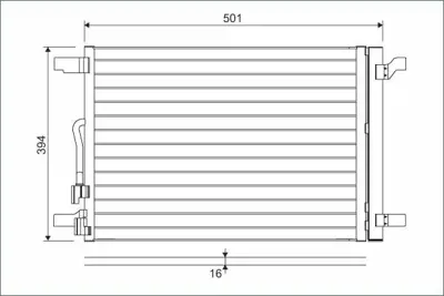 VALEO 814301 Klima Radyatörü GM 5Q0816411M, GM 5Q0816411N, GM 5QM816411A