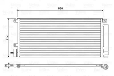 VALEO 822576 Klima Radyatoru Opel Mokka A14net B14net GM 1850335, GM 95465726