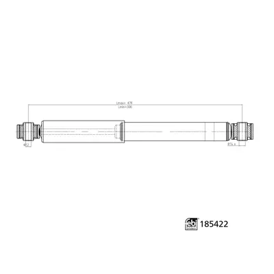 FEBI BILSTEIN 185422 Arka Amortısor Transporter T5 03> (Gazlı) 7E0513029C