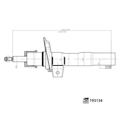 FEBI BILSTEIN 193134 On Amortısor Golf V Caddy Altea Leon Toledeo Octavıa A3 1,4 1,6 2,0 1,9tdı 2,0d Golf Vı 09 1,4 1,6 1 1K0413031AC