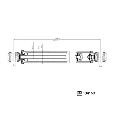 FEBI BILSTEIN 194168 Arka Amortısor Connect 02>13 (Kısa Sası 650kg) Gazlı 2T1418008AB