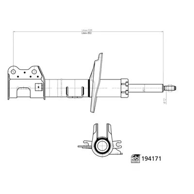 FEBI BILSTEIN 194171 On Amortısor Sol Nemo Bıpper 1,4   1,4hdı   1,3hdı Lınea Grande Punto Fıorıno 1,4   1,3jtd 02   08> 51808792