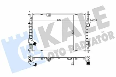 KALE 363185 Su Radyatörü 58455 1213075 21400BB50A 68733 13012702 DNA2419 DN2419 8MK376901424 735283 120161