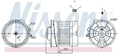 NISSENS 87721 Kalorıfer Motoru Nıssan Qashqaı 1.5 1.6 Dcı 1.6 2.0 Benzınlı 2007-2013 J10 Kasa 34172 664100