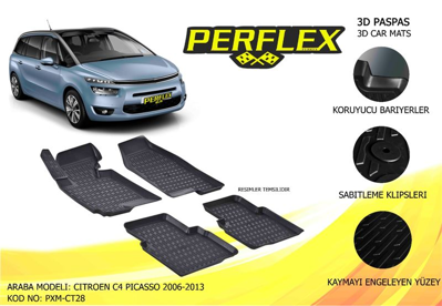 PERFLEX PXM-CT12 Paspas 3d Havuzlu X-Mat C4 Pıcasso 06>13